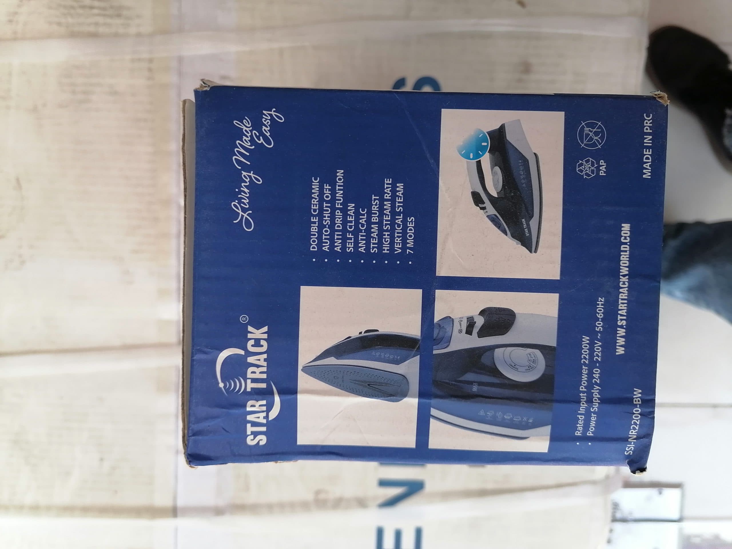 اتو بخار استارتراک ۲۲۰۰ وات مدل SSI-NR2200-BW اورجینال (عمده و تک) — تصویر ۲