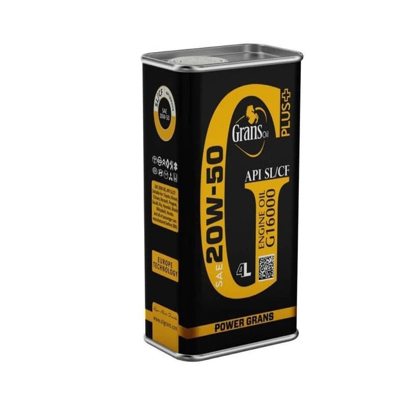 روغن موتور گرنس اویل مدل ظرف فلزی 20W50 SL/CF حجم 4 لیتر