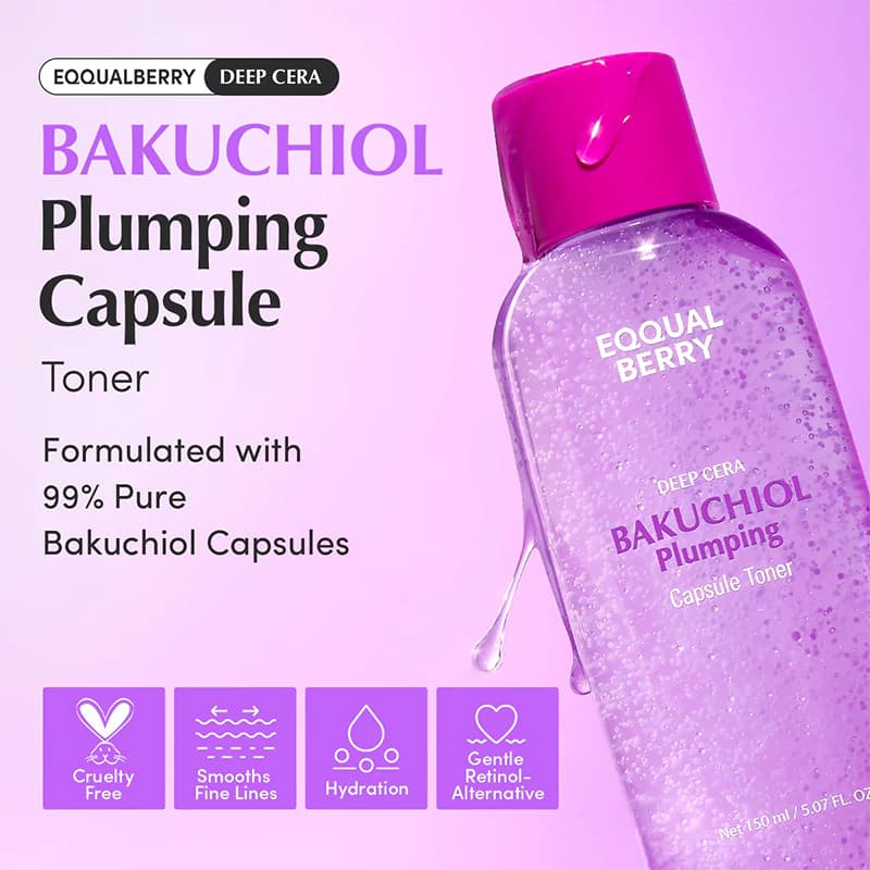 تونر کپسولی جوانساز اکوال بری BAKUCHIOL PLUMPING حجم 150 میل — تصویر ۳
