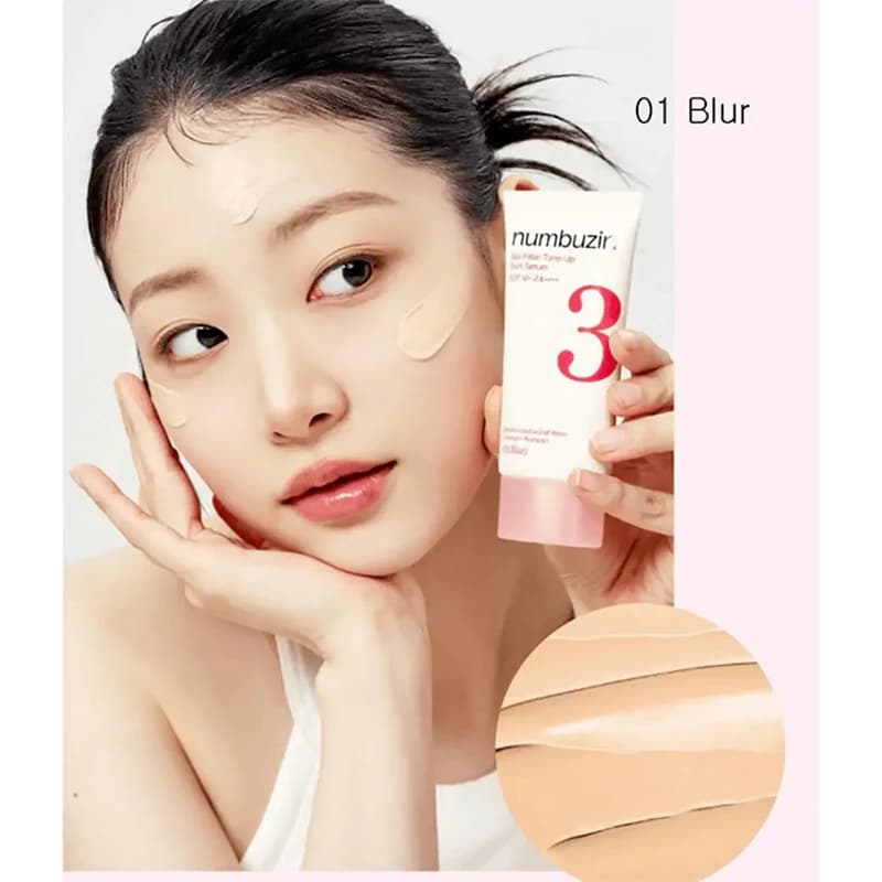 سرم ضد آفتاب تون آپ شماره 3 نامبوزین NO FLITER رنگ 01 BLUR — تصویر ۴