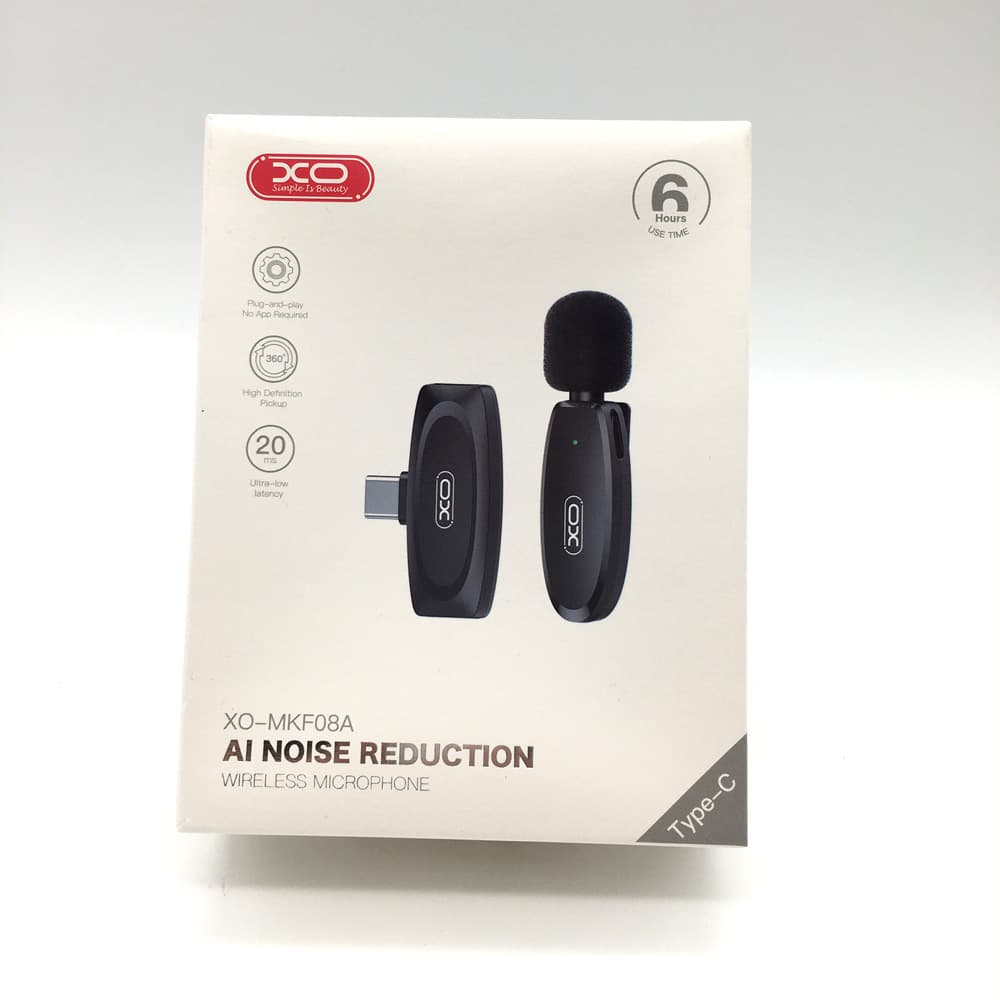 میکروفون یقه ای بی سیم تایپ سی ایکس او MKF08A — تصویر ۲