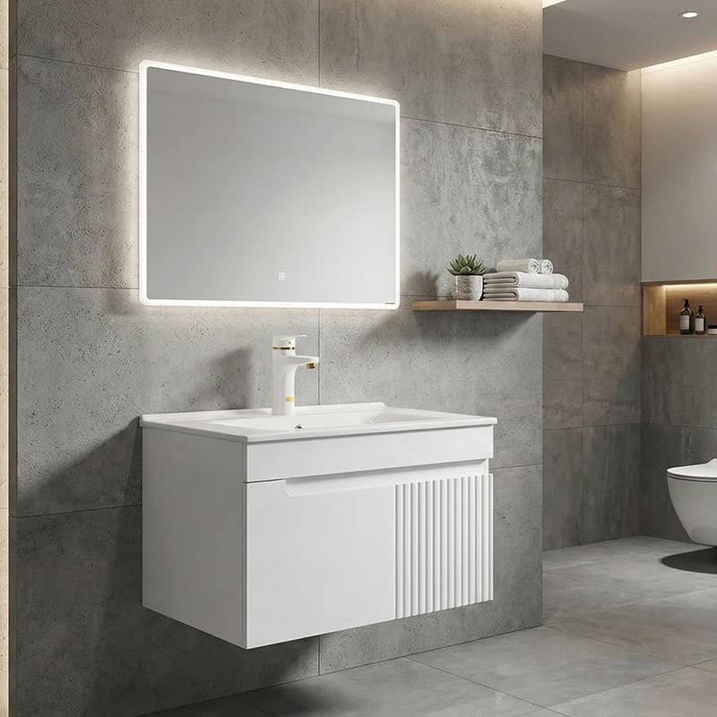 ست کابینت و روشویی دیواری دلفین مدل Flat-7040 | سفید | گارانتی اصالت و سلامت فیزیکی کالا — تصویر ۵
