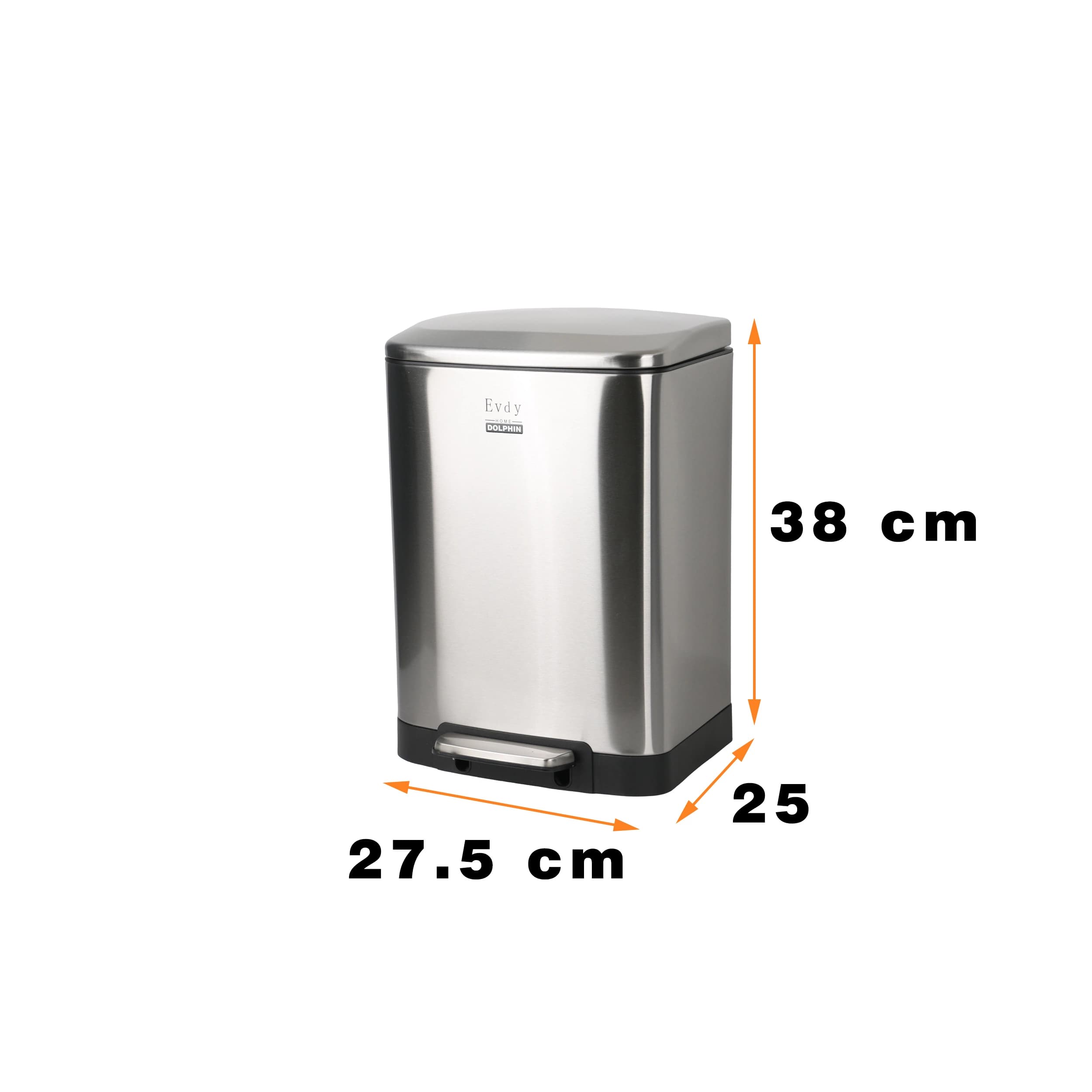 سطل زباله پدالی دلفین کد Ev-232-12litr گنجایش 12 لیتر — تصویر ۲