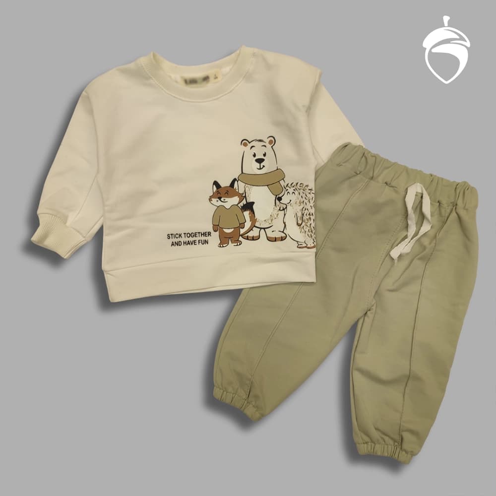 بلوز شلوار پسرانه دخترانه نقلی fox a bear
