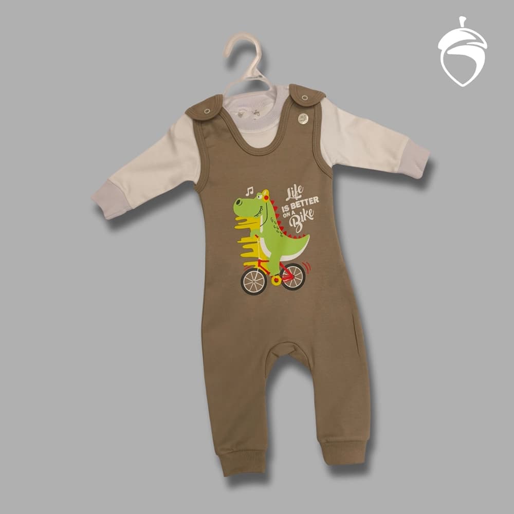 سرهمی دوتیکه نوزادی مدل Dinosaur — تصویر ۵