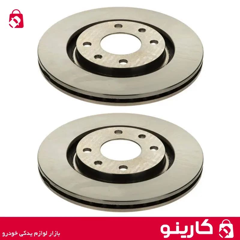 دیسک ترمز چرخ جلو 5 پیچ 283*22 ایساکو مندو دنا 0670206499 بسته 2 عددی — تصویر ۲