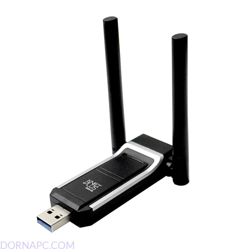 کارت شبکه بی سیم کی نت پلاس مدل KNET Plus KP-W1804 AX1800 USB 3.0 Wi-Fi 6