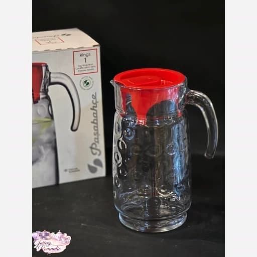 پارچ تک کریستال پاشاباغچه درب قرمز کد 43794 بسته 1 عددی — تصویر ۲