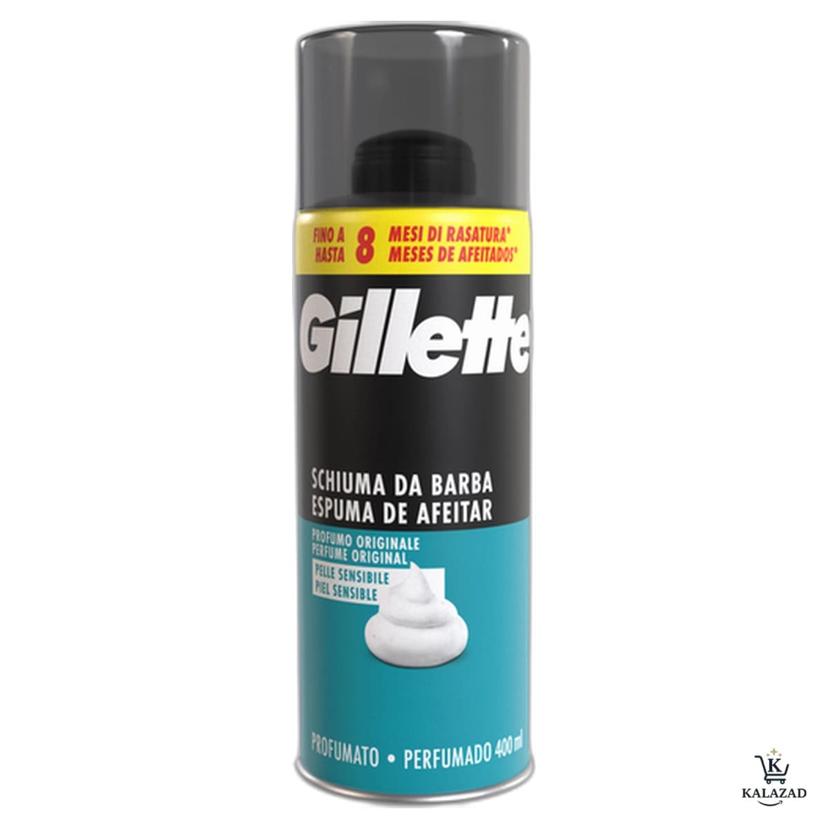 فوم اصلاح هلندی ژیلت Gillette Existing Schiuma مناسب پوست حساس 400 میل