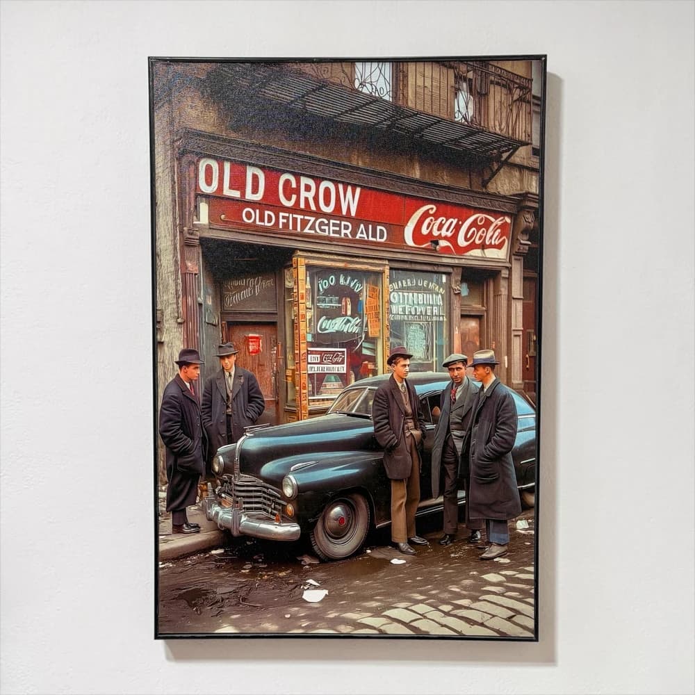 تابلو طرح cocacola bar and car