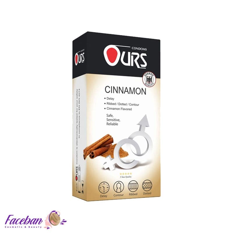 کاندوم تاخیری اورز OURS مدل Cinnamon بسته 12 عددی