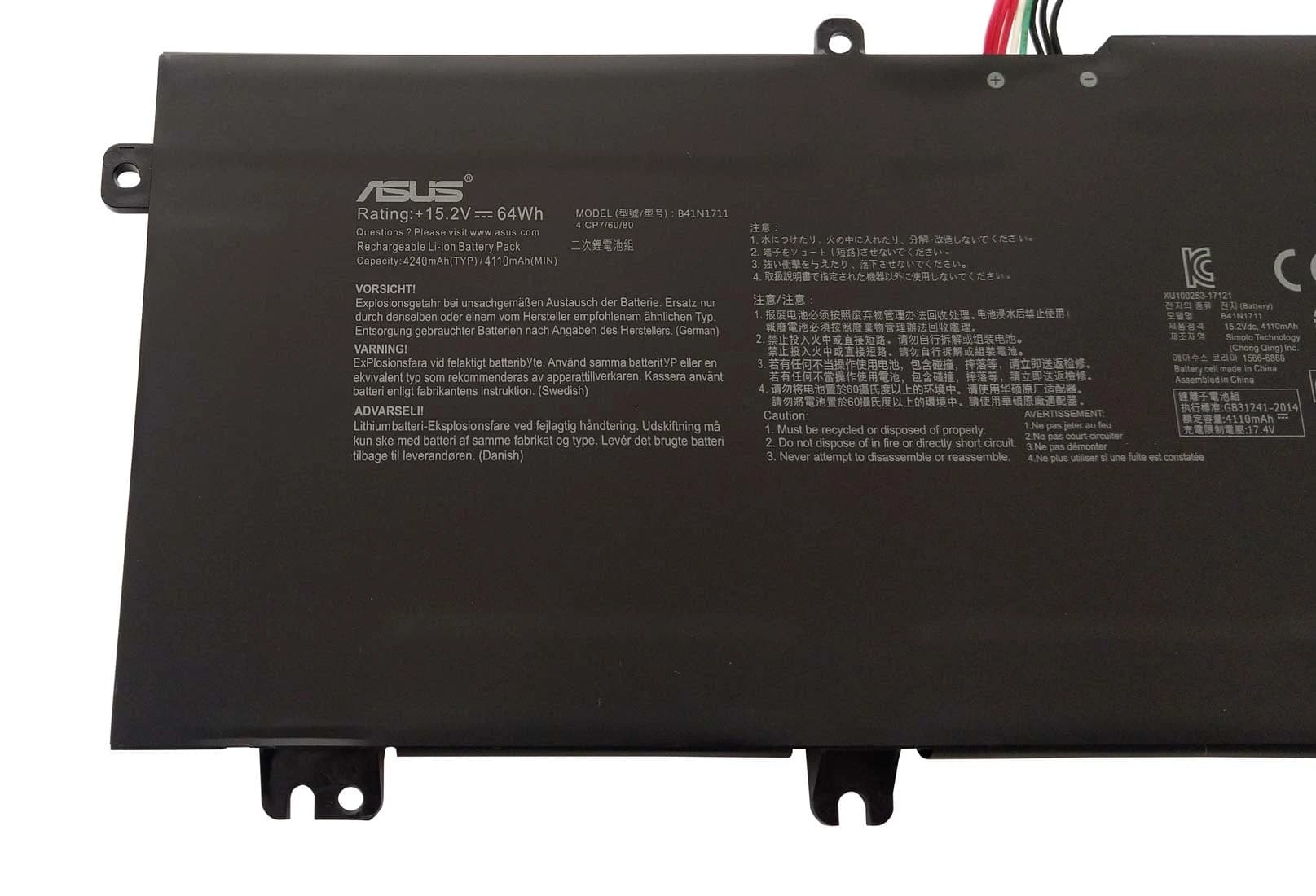 باتری اورجینال لپ تاپ ایسوس Asus FX503 GL503 B41N1711 — تصویر ۳