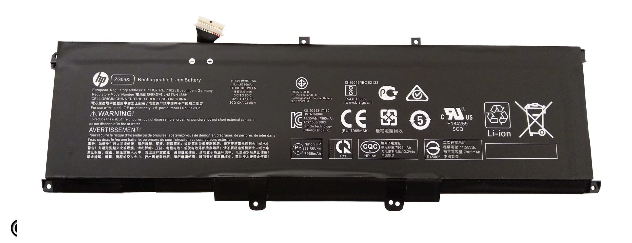 باتری اورجینال لپ تاپ اچ پی HP ZBook Studio G5 ZG06XL — تصویر ۸