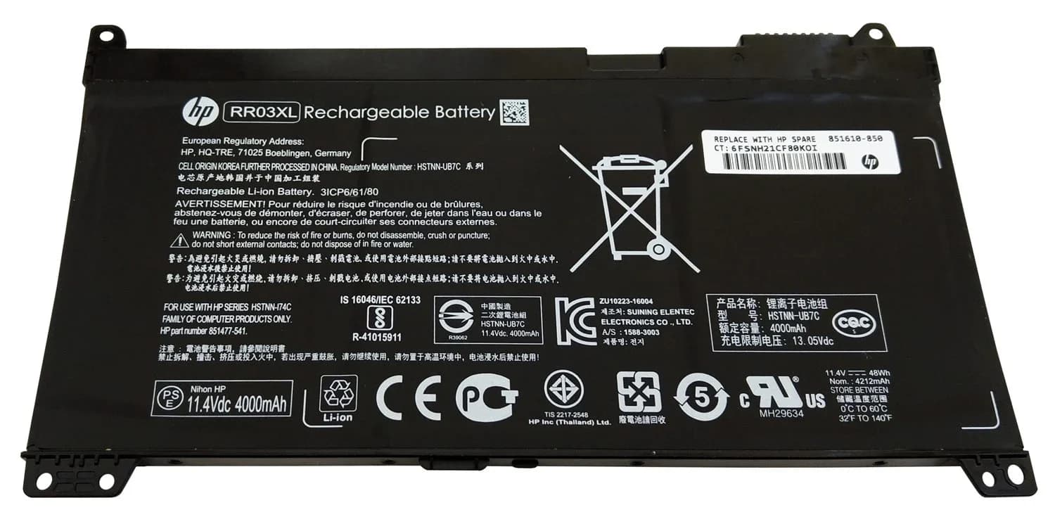 باتری اورجینال لپ تاپ اچ پی HP ProBook 430 450 470 G4 G5 RR03XL — تصویر ۳
