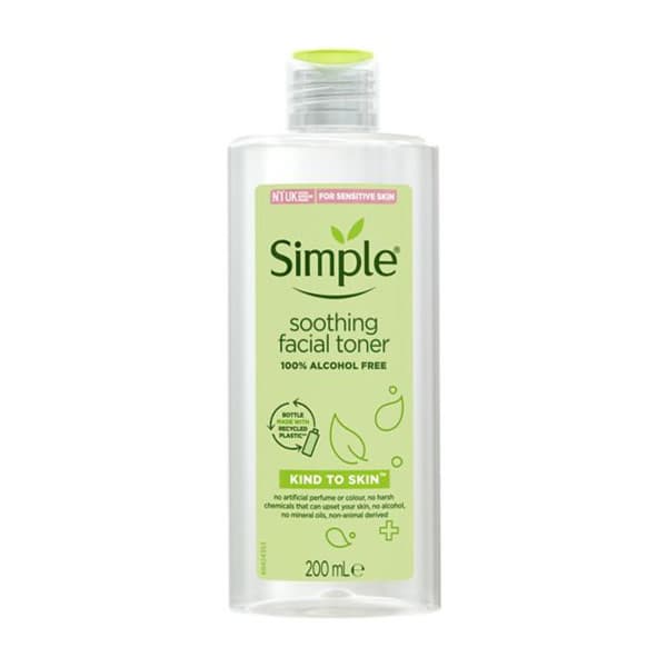 تونر سیمپل مدل Soothing facial toner حجم 200 میلی لیتر