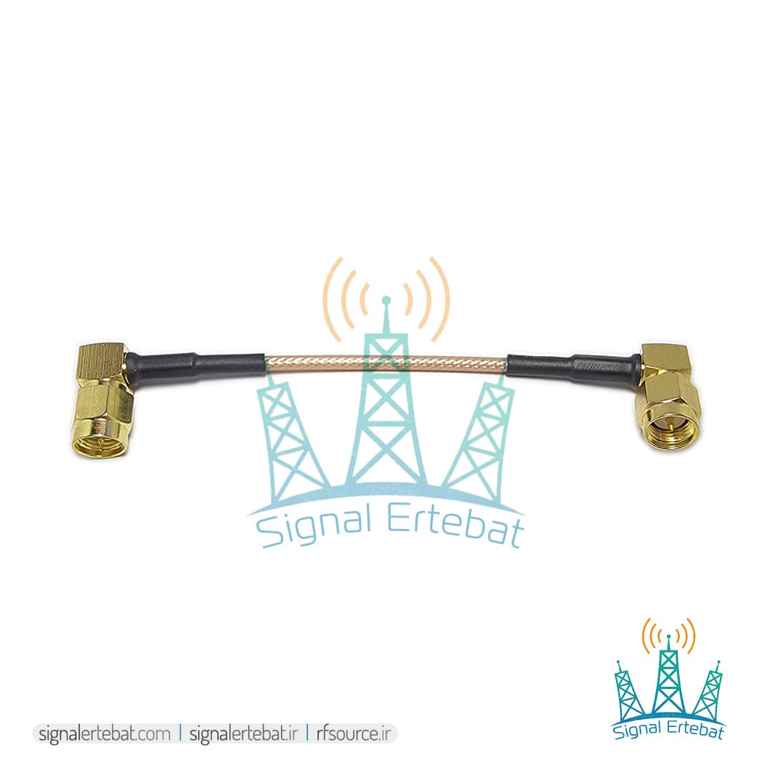 کابل پیگتیل RG316 با کانکتورهای SMA نری نود درجه — تصویر ۲