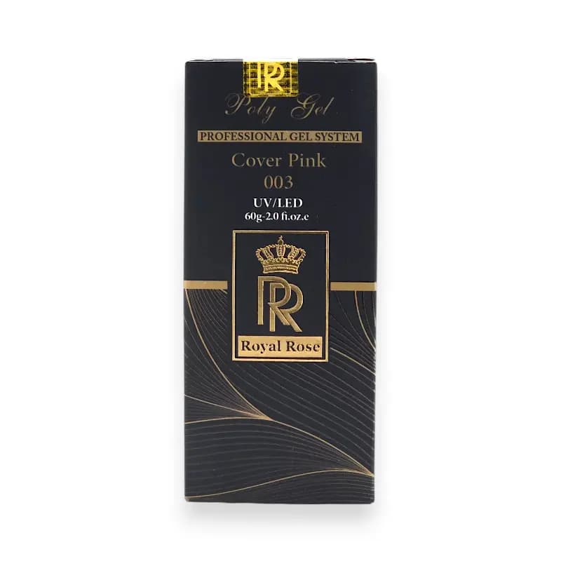 پلی ژل کاشت ناخن رویال رز Royal Rose کد 003 کاور پینک ۶۰ گرم — تصویر ۲