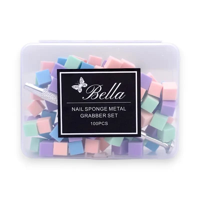 ست کامل اسفنج سایهزنی و امبره ناخن بلا Bella (۱۰۰ عددی + قلم گیره ای)
