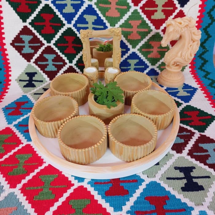 سفره هفت سین سنگ مصنوعی طرح شیاردار بدون شمع اسب — تصویر ۵