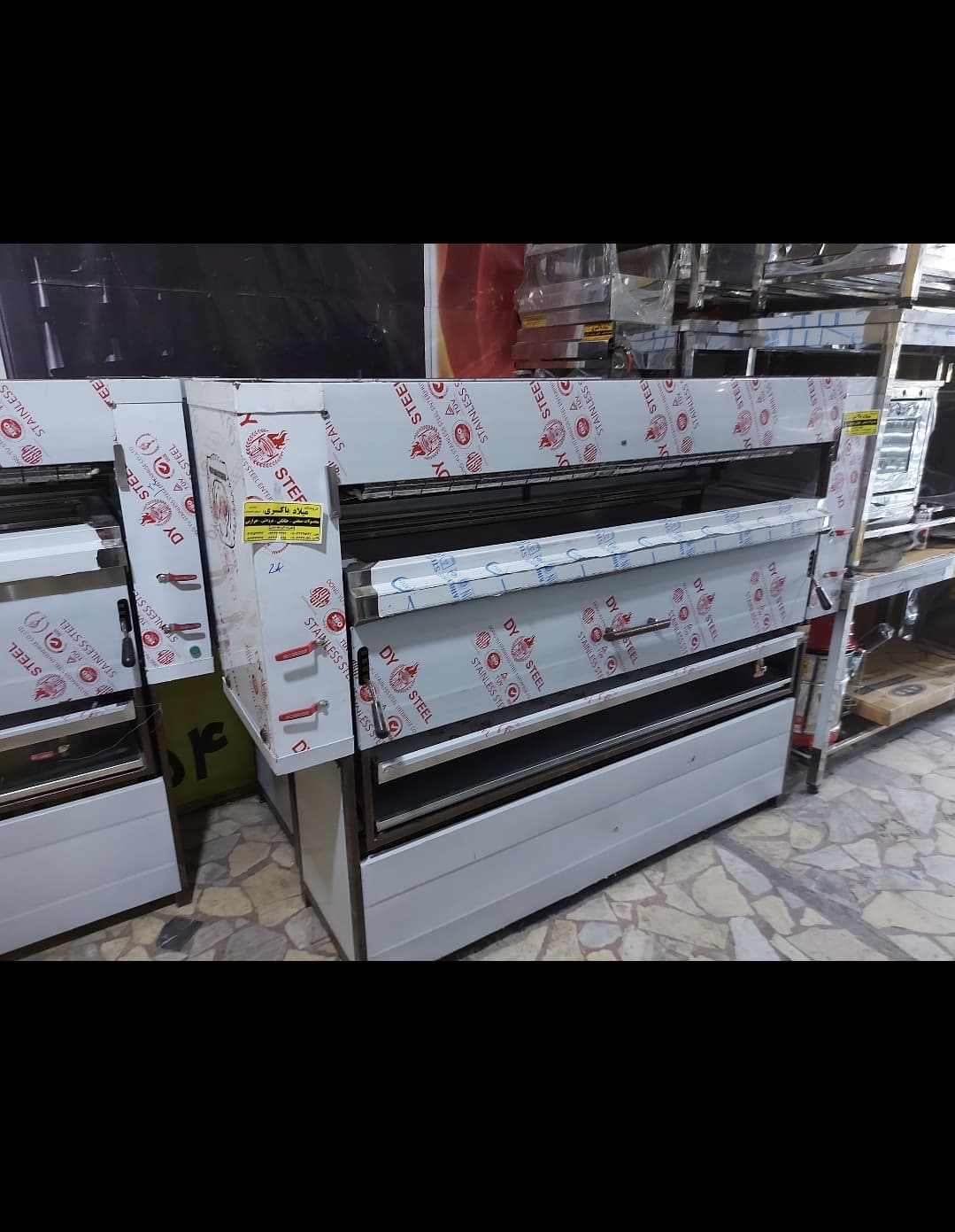کباب پز تابشی ایستاده ۲متری ۴۰سیخ صنعتی اسانسوری رستورانی — تصویر ۶