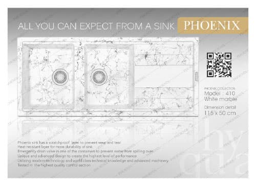 سینک گرانیتی فونیکس (phoenix) مدل 410 — تصویر ۳