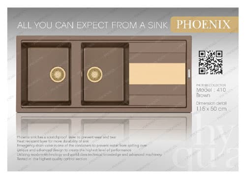 سینک گرانیتی فونیکس (phoenix) مدل 410 — تصویر ۷