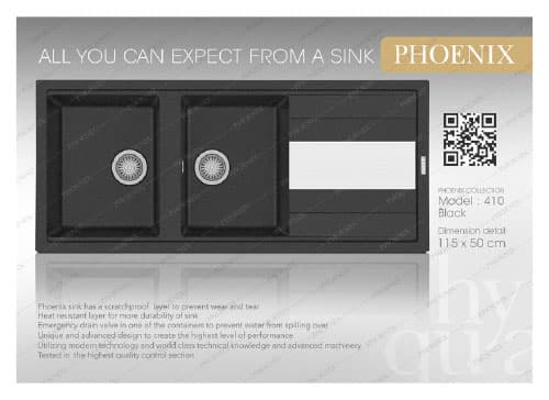 سینک گرانیتی فونیکس (phoenix) مدل 410 — تصویر ۸