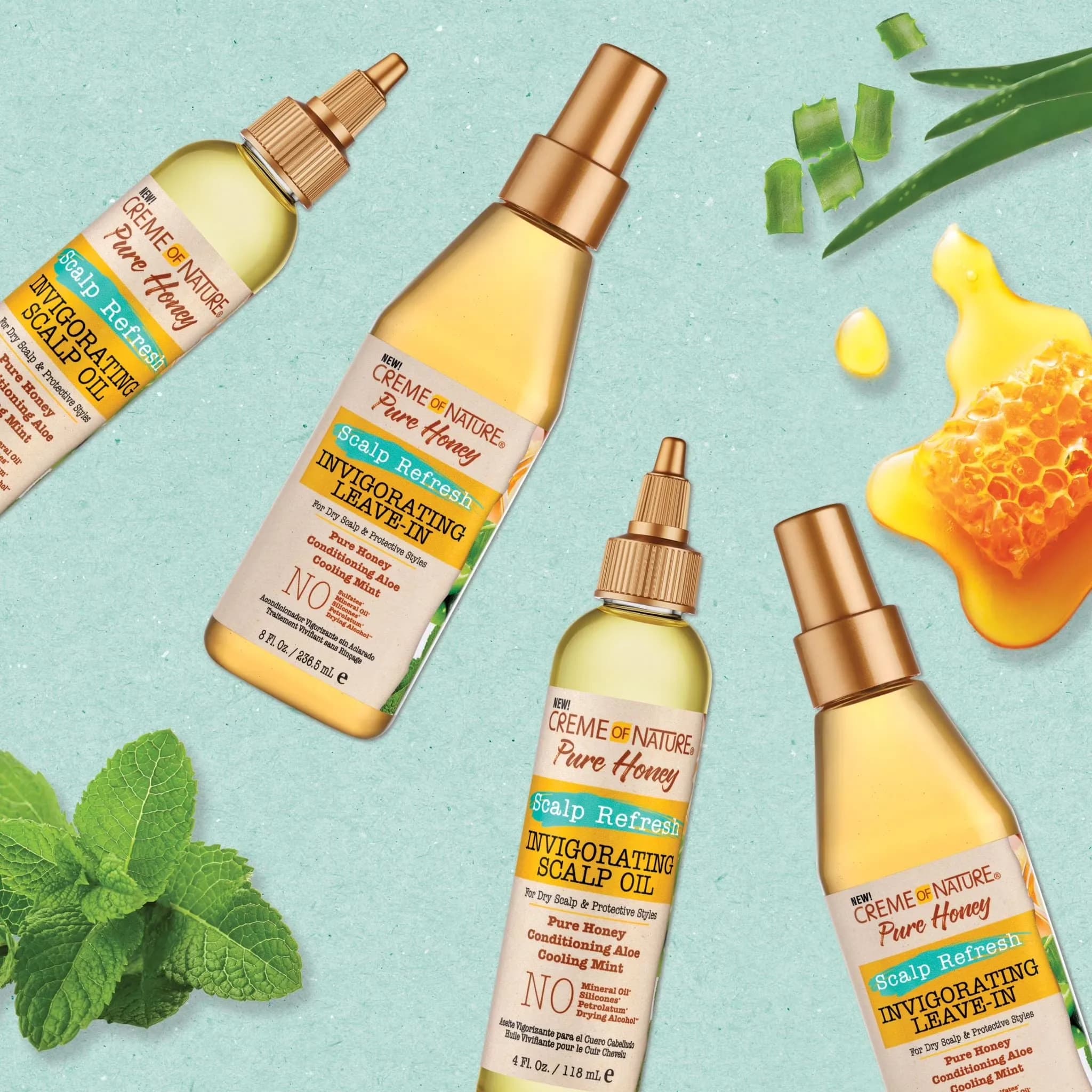 اسپری آبرسان کف سر کرم آف نیچر Creme of Nature — تصویر ۶