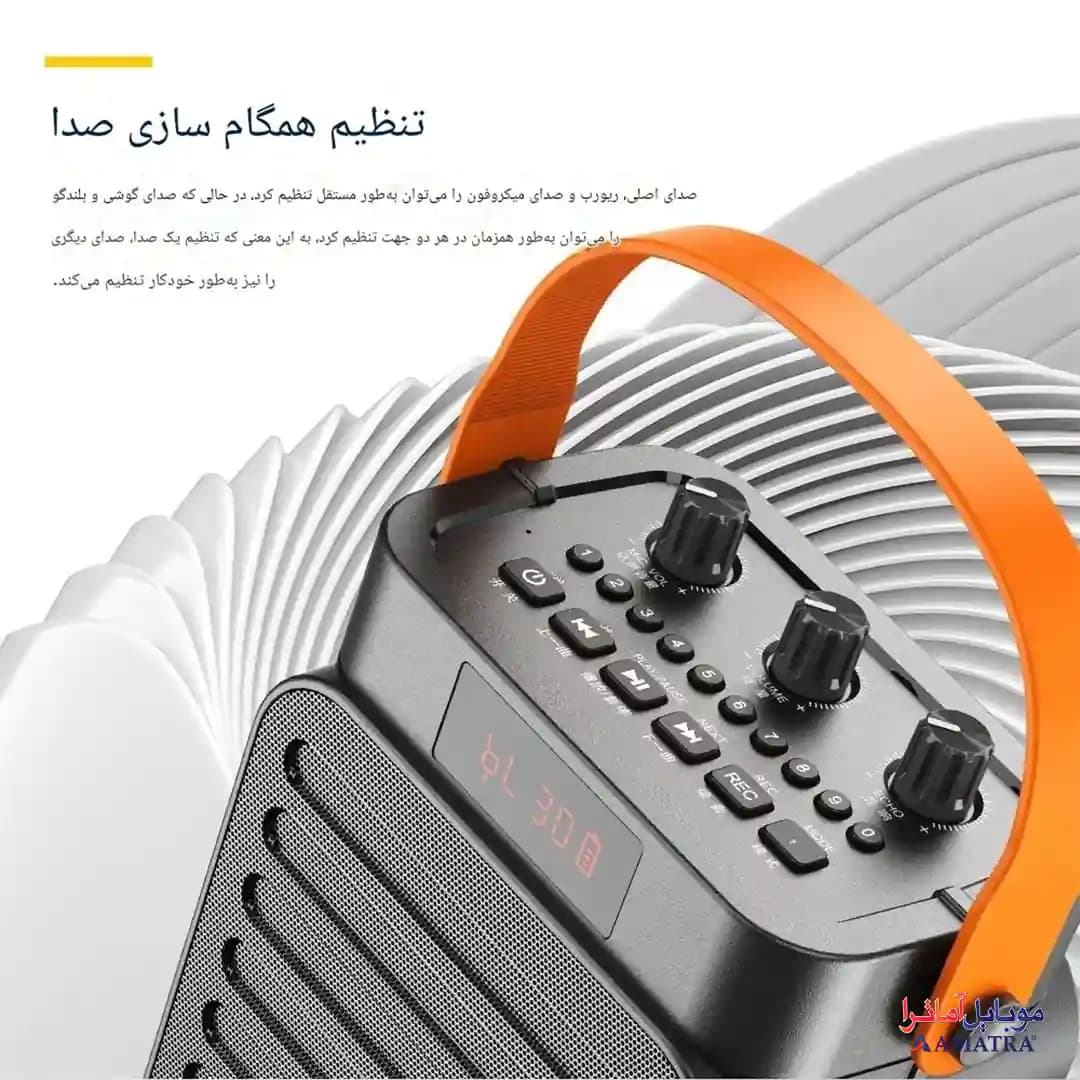 اسپیکر بلوتوثی 10 وات دبلیو کینگ مدل W-King T15S — تصویر ۶