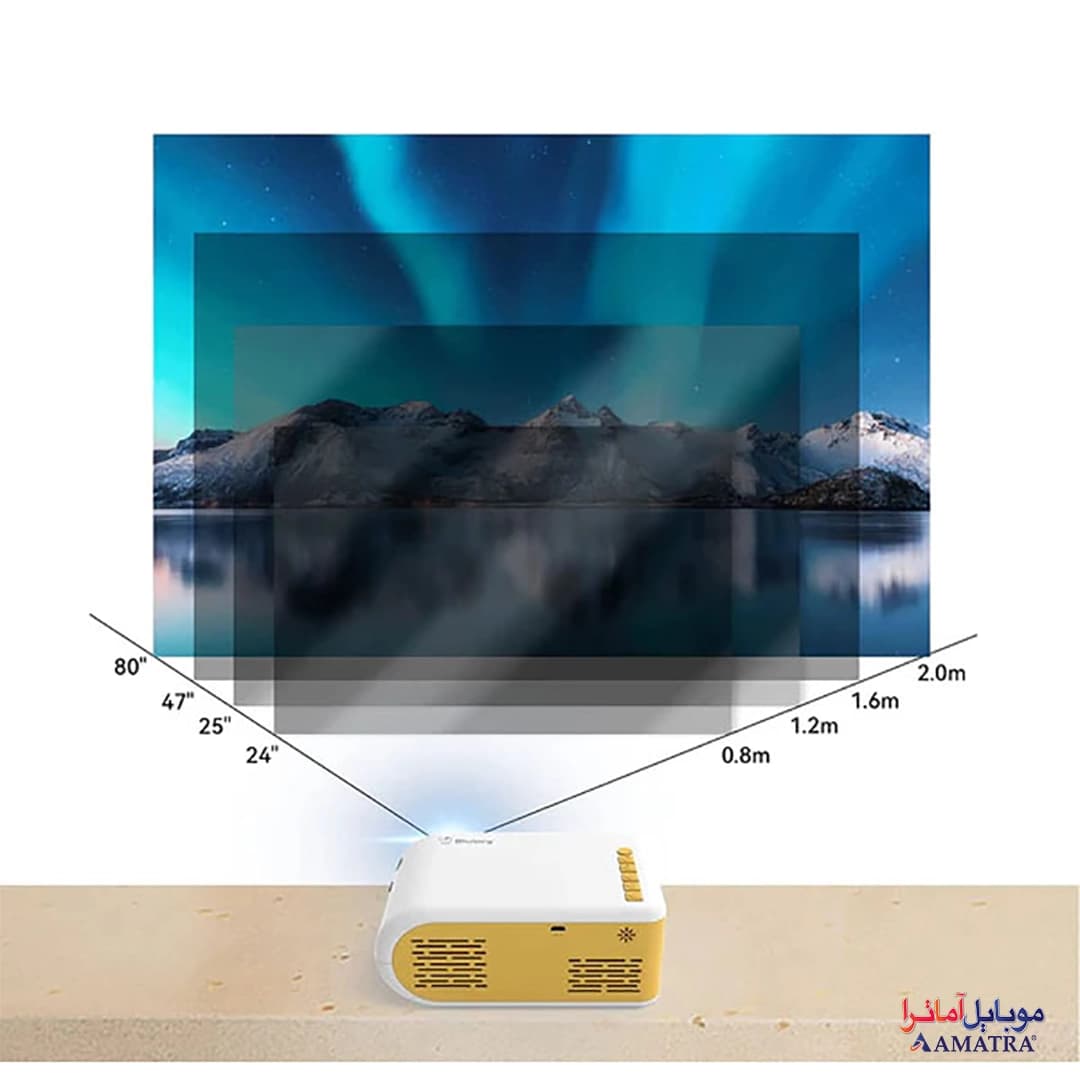 ویدئو پروژکتور بلولری مدل BLULORY T2 — تصویر ۴