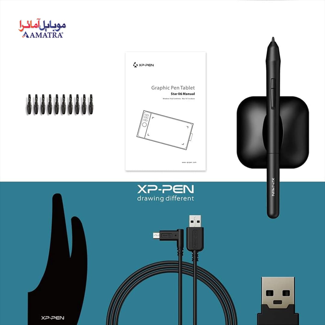 تبلت طراحی گرافیکی و قلم نوری بیسیم XP-PEN STAR06 — تصویر ۸
