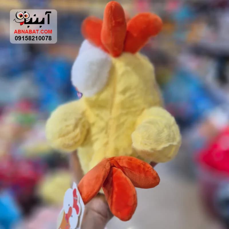 عروسک مرغ چشم قلمبه زرد 30 سانتی کد 1442 — تصویر ۳