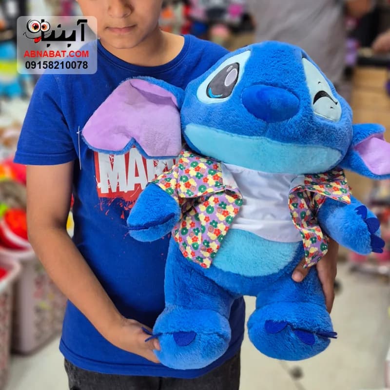 عروسک استیچ پتودار آبی 50 سانتی کد 1427 — تصویر ۲