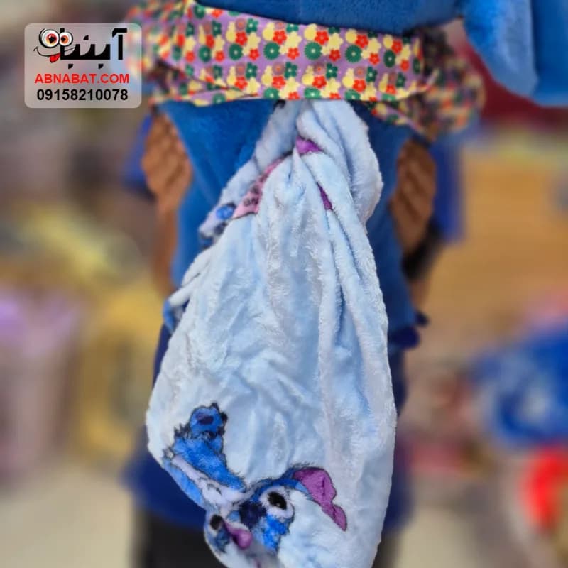 عروسک استیچ پتودار آبی 50 سانتی کد 1427 — تصویر ۳