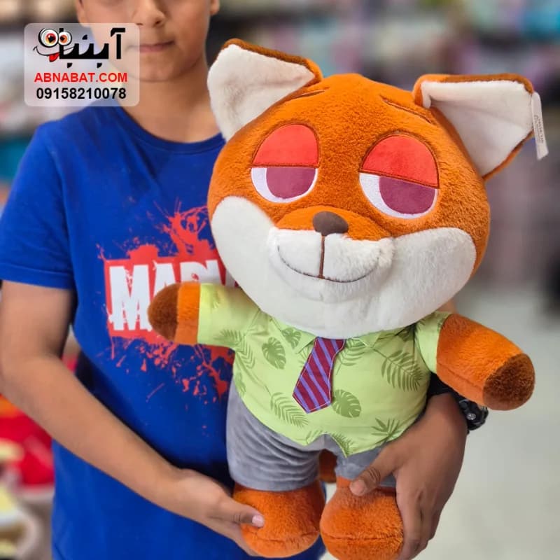 عروسک پتودار روباه زوتوپیا نارنجی 50 سانتی کد 1423 — تصویر ۲