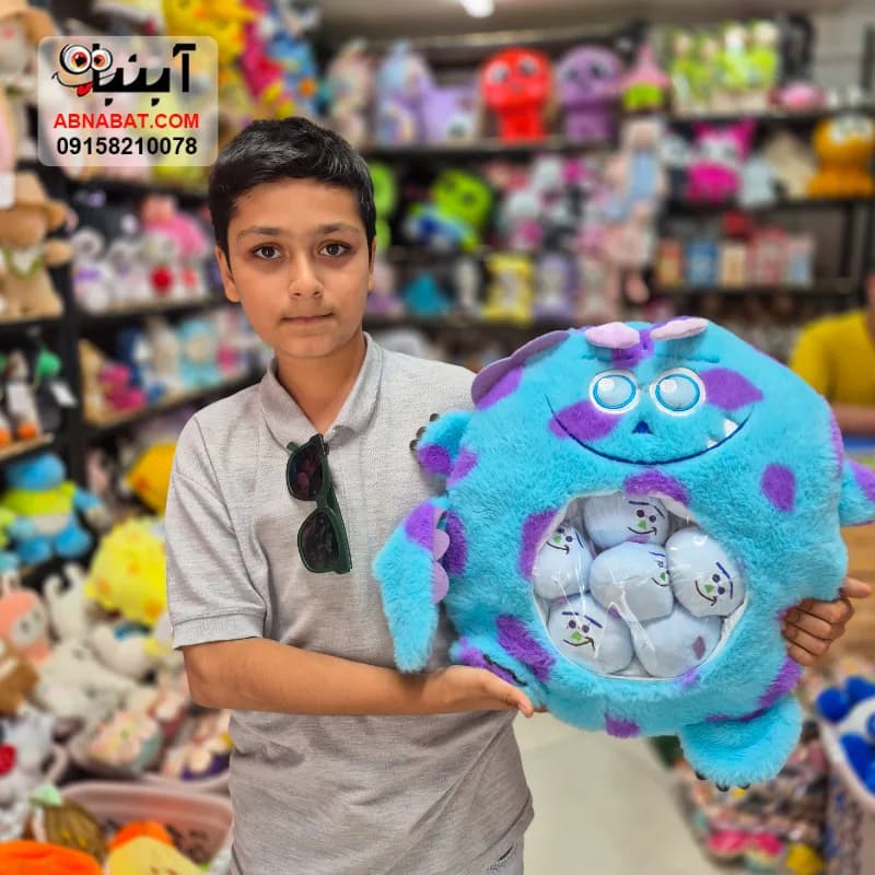 عروسک سالیوان بچه دار(باردار) آبی 45 سانتی کد 1391 — تصویر ۲