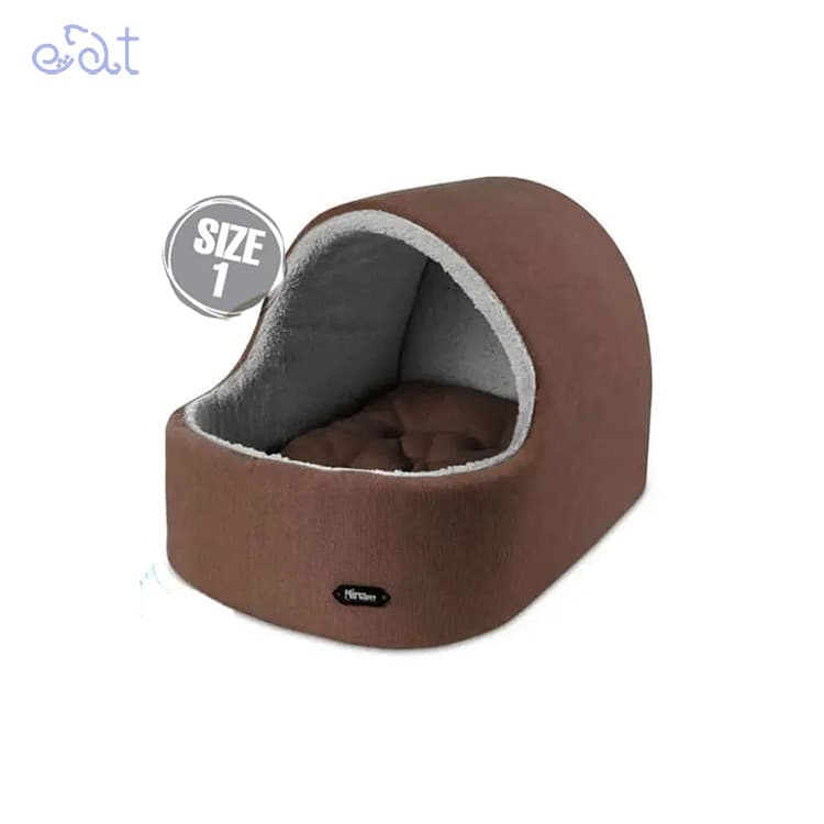 جای خواب سگ و گربه مدل لانه بیفو برند نیناپت NinaPet (رنگ قهوه ای سایز 1)