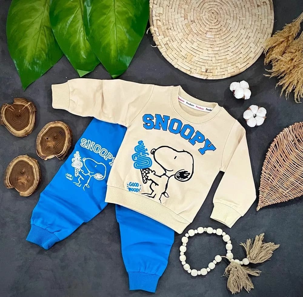 بلوز شلوار اسنوپی good mood سایز 35 تا 50 کد 6776 — تصویر ۳