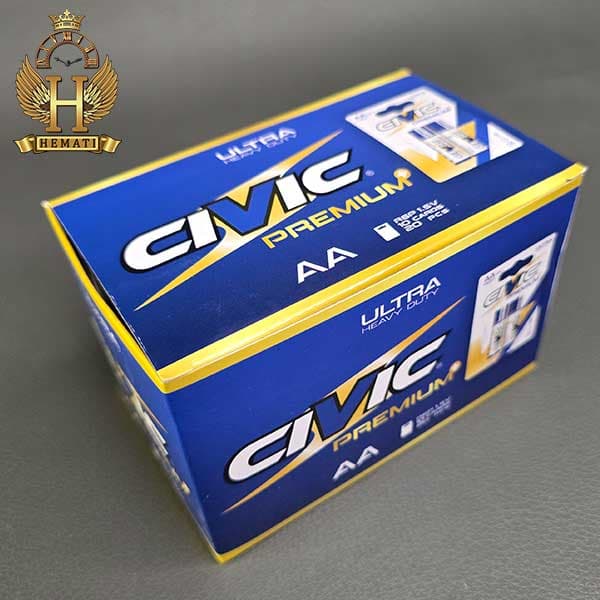 باتری قلمی سیویک پریمیوم CIVIC PREMIUM ULTRA HEAVY DUTY AAA (کارت 2 عددی) — تصویر ۳