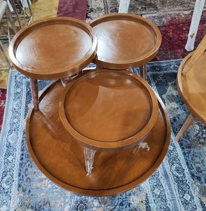 جلومبلی و عسلی4تکه گرد مدل لبه دار — تصویر ۳