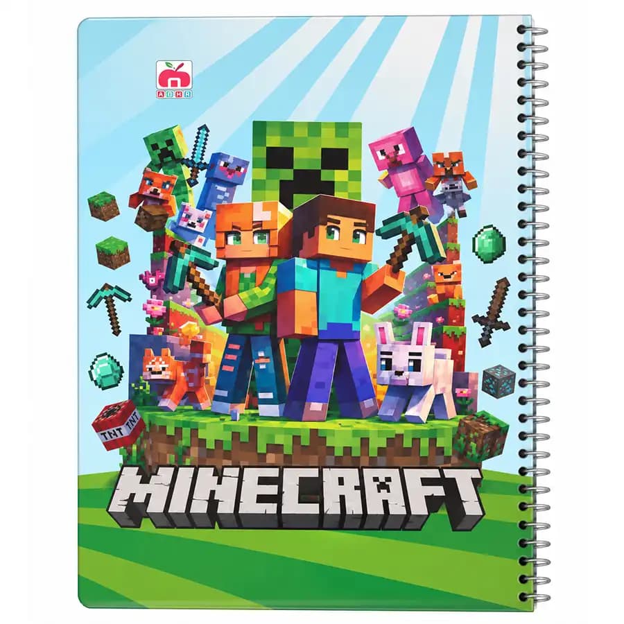 دفتر مشق حاشیه دار 60 برگ نهال مدل ماینکرافت طرح شماره 2