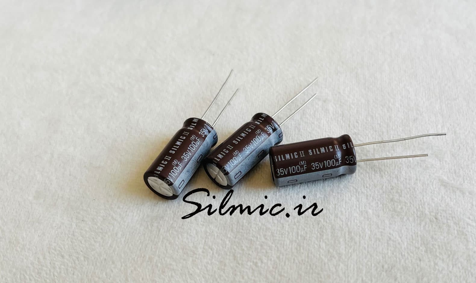 خازن سیلمیک 100 میکرو فاراد 35 ولت ELNA های گرید صوتی RFS SILMIC II