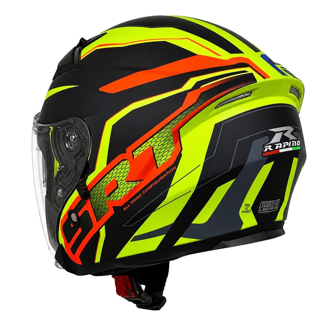 کلاه کاسکت بدون فک راپیدو مدل 878 SRT MATT GREEN — تصویر ۱۱