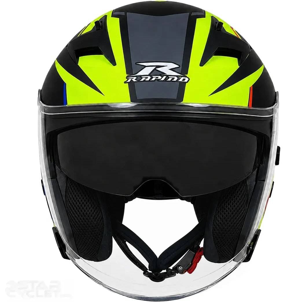 کلاه کاسکت بدون فک راپیدو مدل 878 SRT MATT GREEN — تصویر ۳