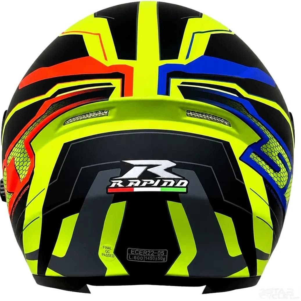 کلاه کاسکت بدون فک راپیدو مدل 878 SRT MATT GREEN — تصویر ۲