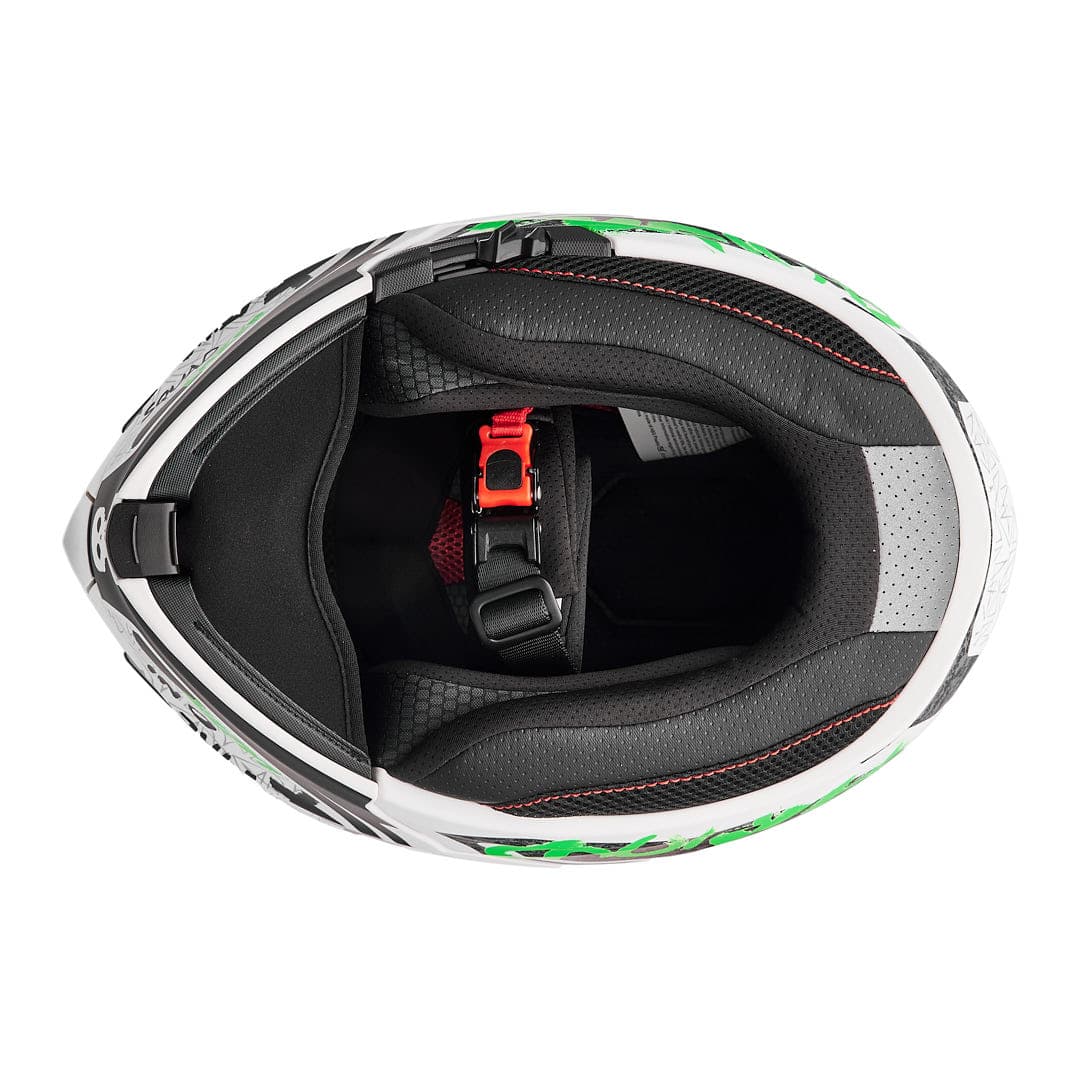 کلاه کاسکت فک متحرک فلش مدل 935sv neon-yellowgreen-white — تصویر ۸