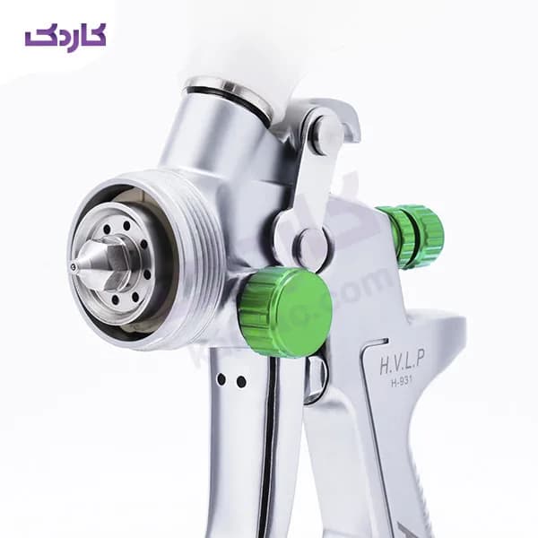 پیستوله رنگپاش آئوریتا H-931 سه تنظیمه HVLP سوزن 1.3 — تصویر ۵