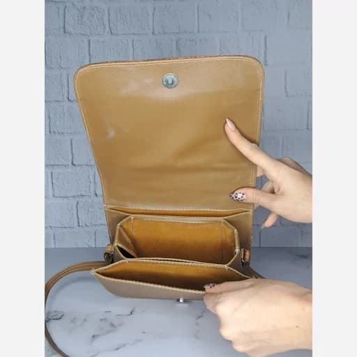 کیف رودوشی زنانه چرم پوست ماری کد 8 — تصویر ۳
