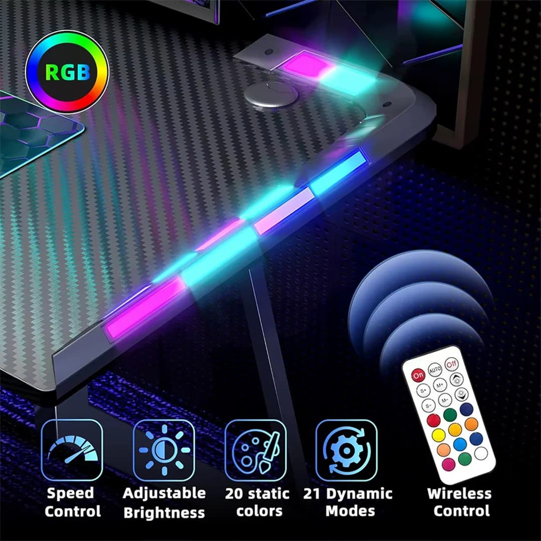 کیت نورپردازی میز گیمینگ-لامپ RGB میز گیمینگ فوتونیکس مدل PX-DSL-01 همراه ریموت کنترل — تصویر ۴
