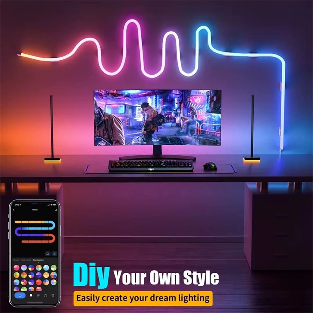 پک کامل ریسه نئون فلکسی 10 متری فول کار RGBIC (آی سی دار) فوتونیکس مدل PX-NEON-24 با تکنولوژی Tuya – همراه ریموت کنترل و اپلیکیشن موبایل — تصویر ۵